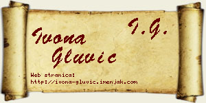 Ivona Gluvić vizit kartica